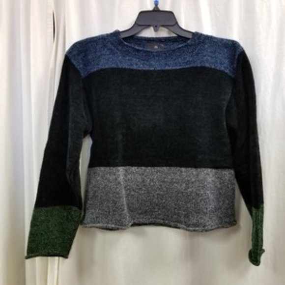 Norma & Hyla NH handloomed Chenille Color-Block Sweater S - Picture 6 of 7